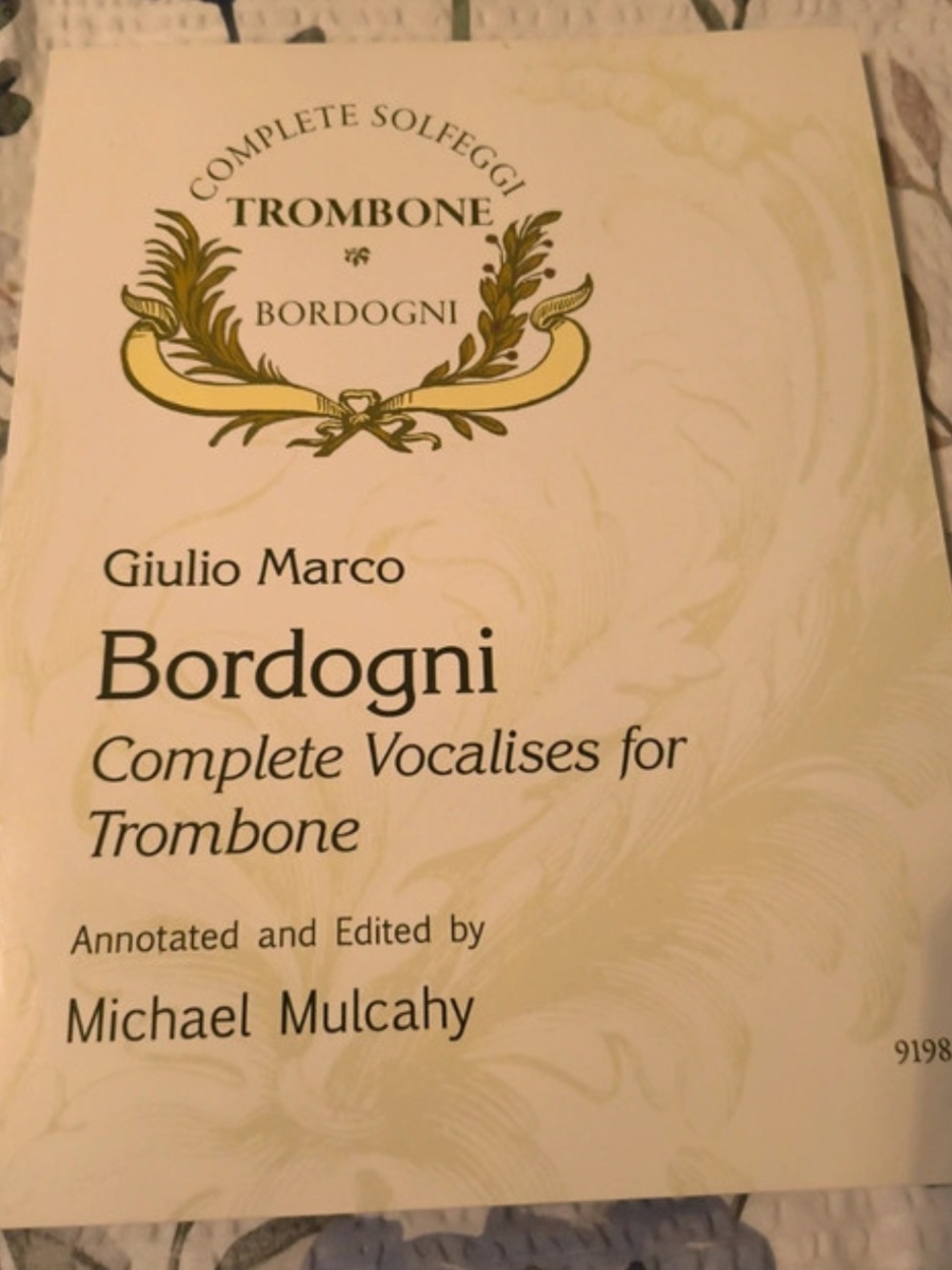 Source Unknown Bordogni Complete Vocalises for Trombone - Cream